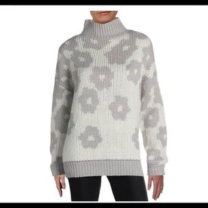 Oversized floral print sweater